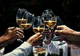 Wine Canvas Paintings - For a Better Life II White Wine